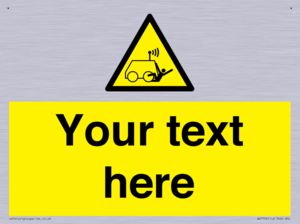 Custom warning run over by operator controlled machine